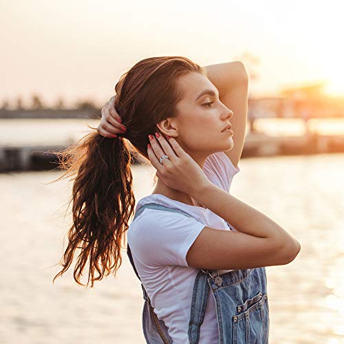 LOYALLOOK 4PCS Stainless Steel Spinner Rings for Women Men Spinner Fidget Band Cool Rings Moon Star Sun Stress Relieving Rings Wedding Promise Rings