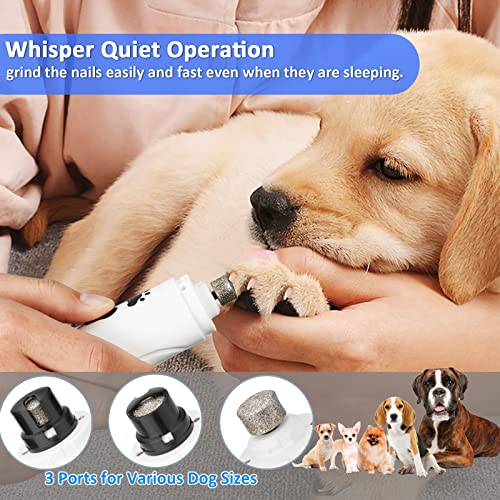 Quiet Electric Pet Nail Grinder, Rechargeable, Grooming Kit