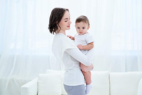 Muslin Burp Cloths for Baby 100% Cotton Large 20''X10'' 6 Layers Thicken Super Soft and Absorbent by CottCare(6 Pack,White)