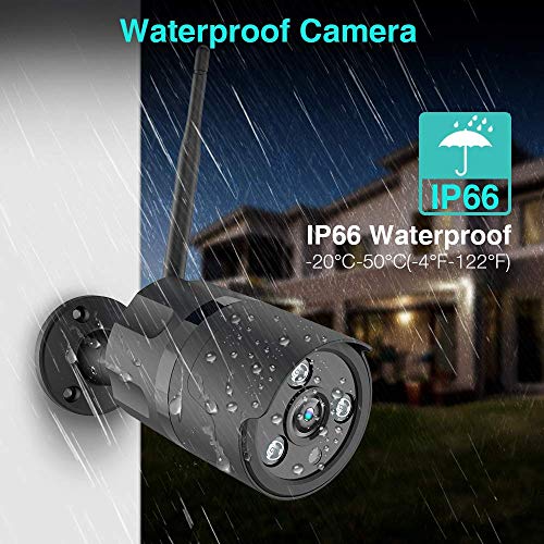 Outdoor Camera Wireless - 1080P WiFi Outdoor Security Camera, FHD Night Vision, A.I. Motion Detection, Instant Alert via Phone, 2-Way Audio, Live Video Zooms Function, Cloud Storage/Micro SD Card