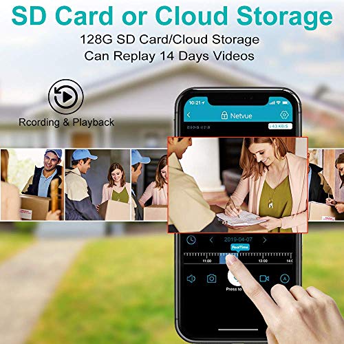 Outdoor Camera Wireless - 1080P WiFi Outdoor Security Camera, FHD Night Vision, A.I. Motion Detection, Instant Alert via Phone, 2-Way Audio, Live Video Zooms Function, Cloud Storage/Micro SD Card