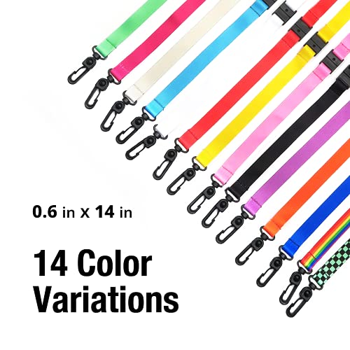 Chainchilla K1 Mask Lanyard for Kids  5 PACK Breakaway Lanyard for Mask for Kids  14-inch Polyester Lanyard with Breakaway Safety Clasp  Comfortable and Soft Fabric - (Black, 5)