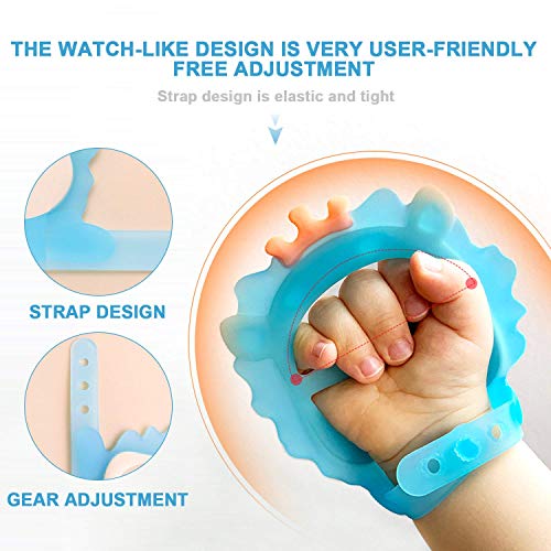 Baby Teething Toys for 0-6 and 6-12 Months Teethers 3packs for Infants, BPA-Free, Eco-Friendly Non-Toxic Silicone, Adjustable Wristband Chew Natural teethers for Babies