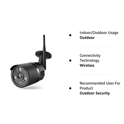Outdoor Camera Wireless - 1080P WiFi Outdoor Security Camera, FHD Night Vision, A.I. Motion Detection, Instant Alert via Phone, 2-Way Audio, Live Video Zooms Function, Cloud Storage/Micro SD Card