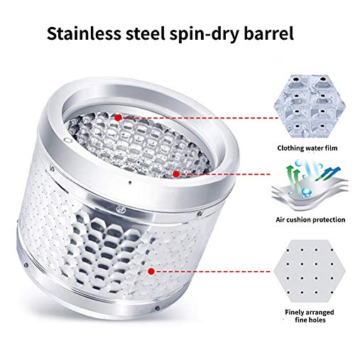 Portable Washing Machine,Safeplus Compact Mini Twin Tub Versatile Washer and spin Dryer with 8 lbs Washing &5 lbs Spin Dryer Load Cappacity Gravity Drain Pump and Drain Hose for apartments (Black)