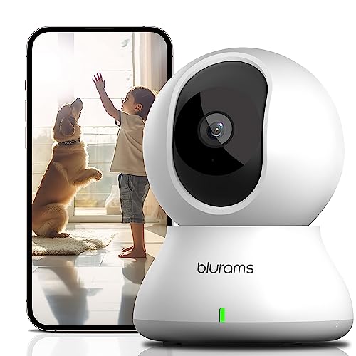 blurams Indoor Security Camera PTZ 1080p, WiFi Dome Camera Pet/Nanny Camera Baby Monitor w/ Two-Way Audio | Sound/Person Detection | IR Night Vision | Cloud&Local Storage | Works with Alexa