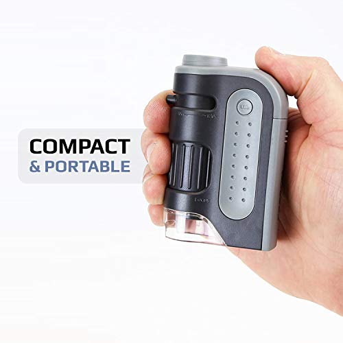 Carson MicroBrite Plus 60x-120x LED Lighted Pocket Microscope