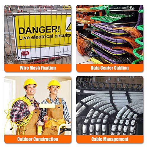 Cable Zip Ties,500 Packs Self-Locking 4+6+8+10+12-Inch Width 0.16inch Nylon Cable Ties,Perfect for Home,Office,Garage and Workshop (Black)