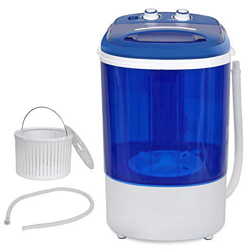 SUPER DEAL Mini Washing Machine Compact Counter Top Washer with Spin Cycle Basket and Drain Hose
