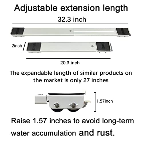 Yutianli Heavy Duty Extensible Appliance Roller is Suitable for Washing Machines, Refrigerators, Dryers, Dishwashers and other Heavy Objects, can bear 300 kg. Washing Machine Baseâ¦
