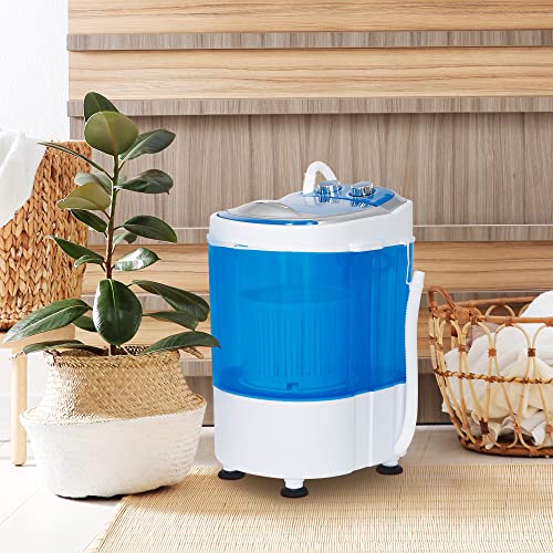 SUPER DEAL Mini Washing Machine Compact Counter Top Washer with Spin Cycle Basket and Drain Hose