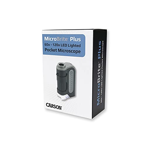 Carson MicroBrite Plus 60x-120x LED Lighted Pocket Microscope