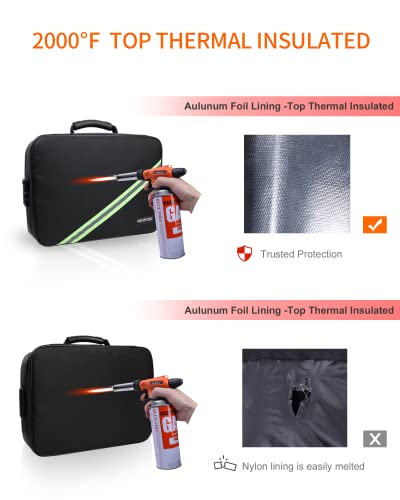 Noiposi File Organizer Bag , Fireproof Document Bag with Lock ,Home Office Safe Document Organizer with Handle , Portable Filing Storage Box Holder for Documents ,File,Passport & Certificate