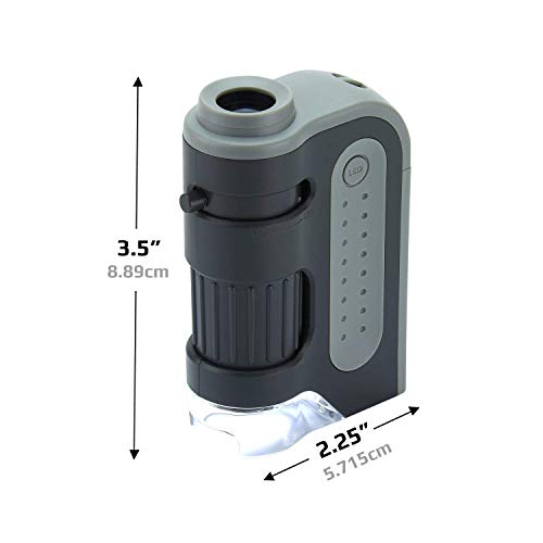 Carson MicroBrite Plus 60x-120x LED Lighted Pocket Microscope