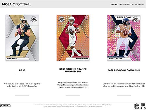 2020 Panini Mosaic NFL Football BLASTER box (32 cards/bx)