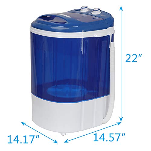 SUPER DEAL Mini Washing Machine Compact Counter Top Washer with Spin Cycle Basket and Drain Hose