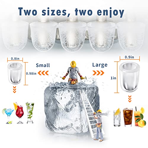 Crownful Ice Maker Machine for Countertop, 9 Ice Cubes Ready in 8-10 Minutes, 26lbs Bullet Ice Cubes in 24H, Electric Ice Maker with Scoop and Basket