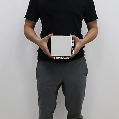 Calenzana 5x5x5 Inches Shipping Boxes Set of 25, Small Corrugated Cardboard Box for Mailing Packing, White