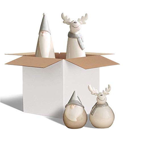 Calenzana 5x5x5 Inches Shipping Boxes Set of 25, Small Corrugated Cardboard Box for Mailing Packing, White