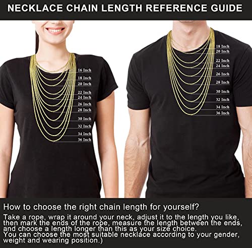 Giftall 3MM Rope Chain Necklace Stainless Steel Twist Rope Chain Necklace for Men Women 16 Inches 18K Real Gold Plated