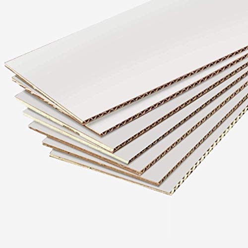 Calenzana 5x5x5 Inches Shipping Boxes Set of 25, Small Corrugated Cardboard Box for Mailing Packing, White