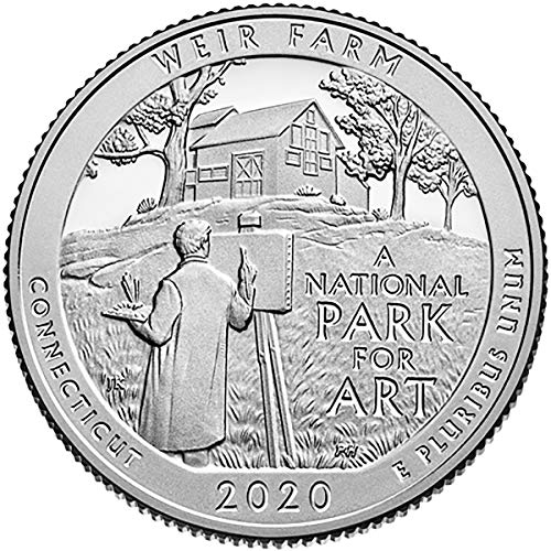 2020 P, D Weir Farm National Historic Site Quarter Singles - 2 Coin Set Uncirculated