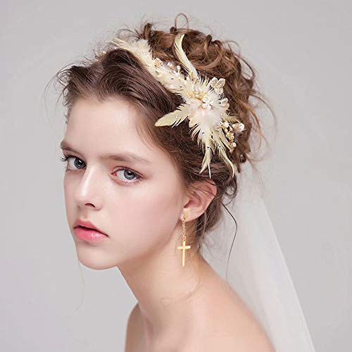 NEWITIN 15 Pairs Stainless Steel Cross Earrings Hinged Earrings Cross Dangle Hoop Cross Earrings for Men and Women