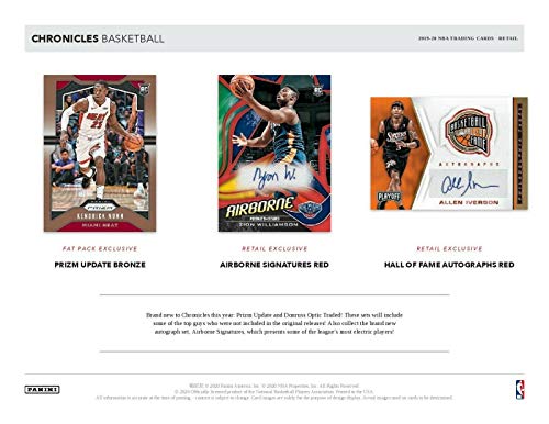 2019-20 Panini CHRONICLES Basketball Blaster Box - 40 Total Cards - Chase Zion Williamson, Ja Morant, Coby White, Tyler Herro Rookie Cards - Find Blaster EXCLUSIVE Pink Parallels!