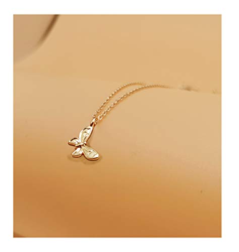 Baydurcan Butterfly Necklace with Message Card Gift Card (Gold Butterfly)