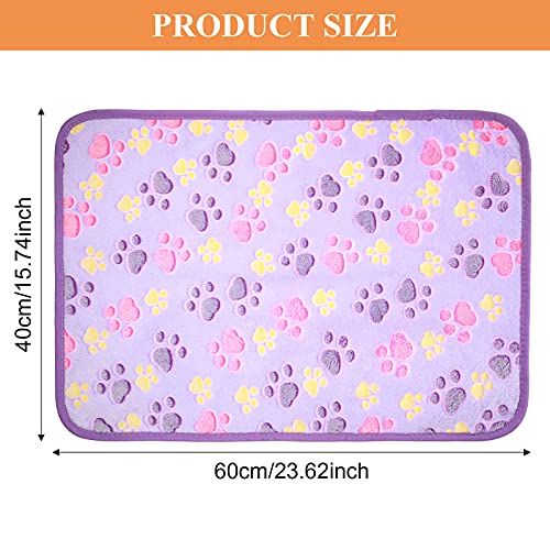Soft Paw Print Fleece Pet Blankets (4 Pcs)