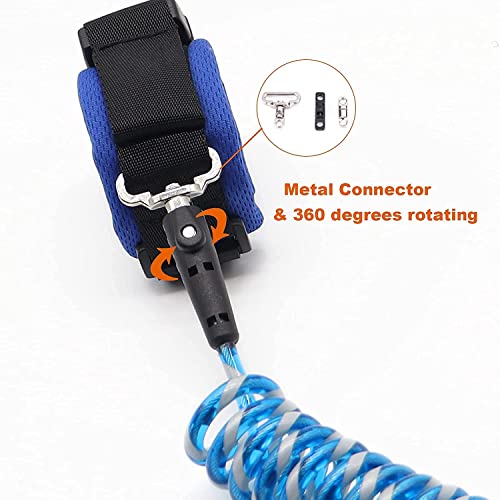Reflective Anti Lost Wrist Link, Anti Lost Wrist Link Anti Lost Leash Baby Leash with Child Upgraded Safety Locks for Kids (Blue 8.2 Ft) â¦