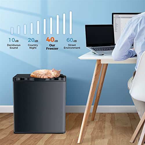 Kismile 1.1 Cu.ft Upright Freezer with Compact Reversible Single Door,Removable Shelves Free Standing Mini Freezer with Adjustable Thermostat for Home/Kitchen/Office