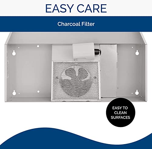 Broan-NuTone 423001 30" White Ducted Convertible Range Hood Insert with Light, Exhaust Fan for Under Cabinet, Inch