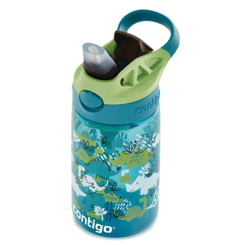 Contigo Kids Water Bottle with Redesigned AUTOSPOUT Straw, 14 oz., Dino