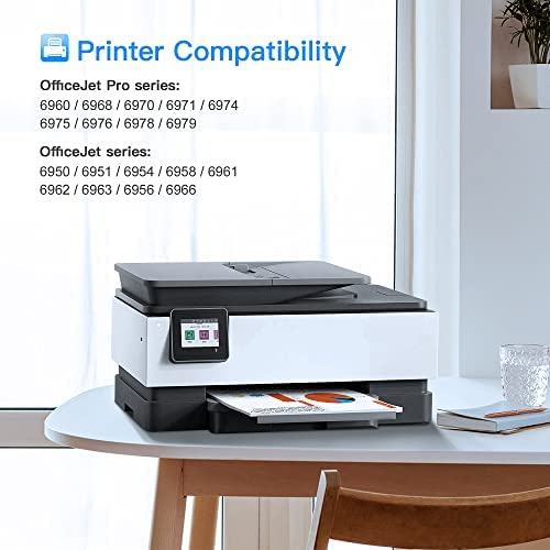 LxTek Compatible Ink Cartridge Replacement for HP 902XL 902 XL Ink Cartridge to use with Officejet 6978 6968 6962 6958 Printer (4 Pack)