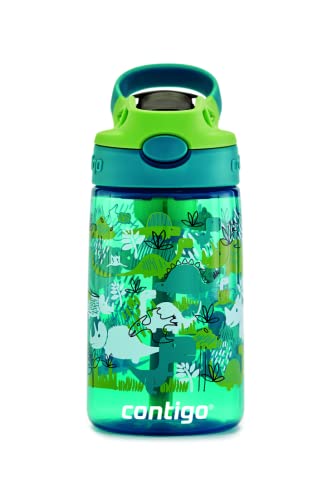Contigo Kids Water Bottle with Redesigned AUTOSPOUT Straw, 14 oz., Dino