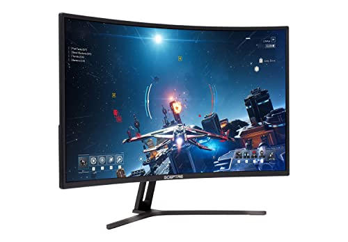 Sceptre Curved Gaming 32" 1080p LED Monitor up to 185Hz 165Hz 144Hz 1920x1080 AMD FreeSync HDMI DisplayPort Build-in Speakers, Machine Black 2020 (C326B-185RD)