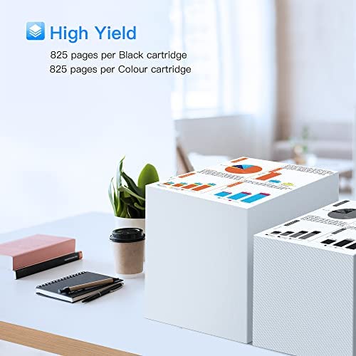 LxTek Compatible Ink Cartridge Replacement for HP 902XL 902 XL Ink Cartridge to use with Officejet 6978 6968 6962 6958 Printer (4 Pack)