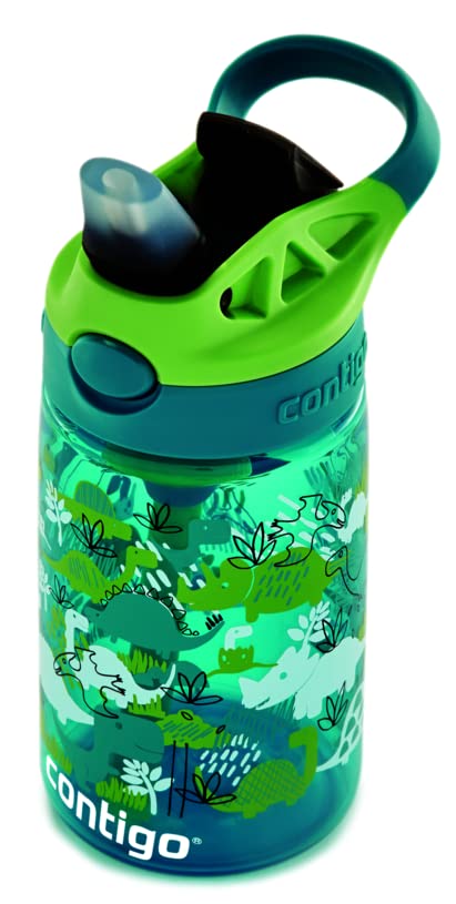 Contigo Kids Water Bottle with Redesigned AUTOSPOUT Straw, 14 oz., Dino