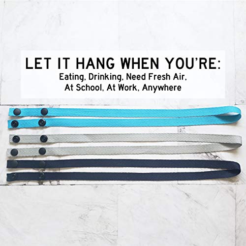 (Set of 3) Strap/Lanyard/Holder/Necklace Made with Poly Cotton Herringbone Fabric, Soft On Skin, Washable