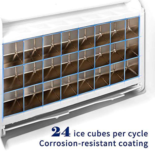 Euhomy Ice Maker Machine Countertop, 40Lbs/24H Portable Compact Ice Cube Maker, With Ice Scoop & Basket, Perfect For Home/Kitchen/Office/Bar (Sliver)