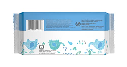 Amazon Brand - Mama Bear 99% Water Baby Wipes, Hypoallergenic, Fragrance Free,72 Count (Pack of 6)