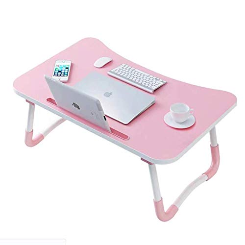 Laptop Desk and Bed can be Adjusted, with Card Slot and Cup Holder, Foldable Study Desk, Student Dormitory Office can be Used