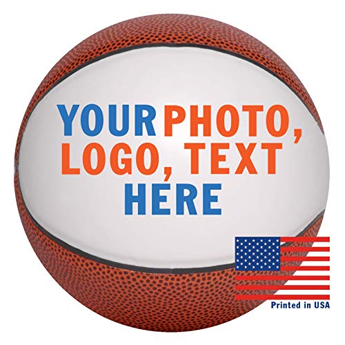 Custom Personalized Basketball - 12 Inch Full Sized Basketball - Ships in 3 Business Days, High Resolution Photos, Logos & Text on Basketball Balls - for Trophies, Personalized Gifts