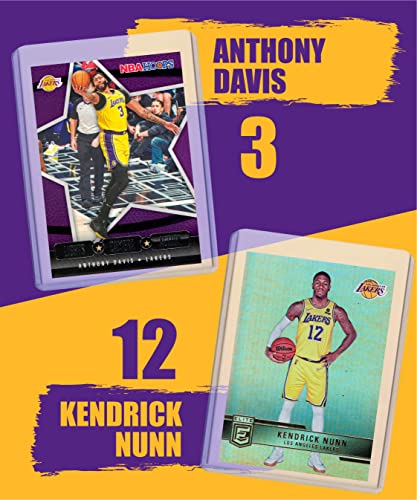 Los Angeles Lakers Cards: Lebron James, Anthony Davis, Kyle Kuzma, Kobe Bryant, Danny Green, Dwight Howard ASSORTED Trading Cards and Wristbands Bundle