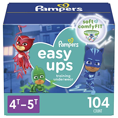 Pampers Easy Ups Training Pants Boys and Girls, Size 6 (4T-5T), 104 Count