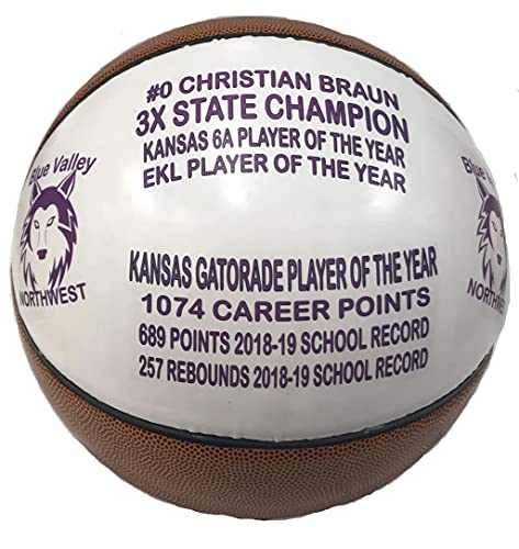 Custom Personalized Basketball - 12 Inch Full Sized Basketball - Ships in 3 Business Days, High Resolution Photos, Logos & Text on Basketball Balls - for Trophies, Personalized Gifts