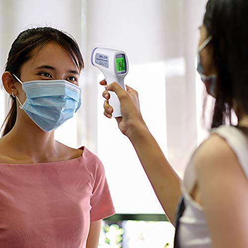 Thermometer for Adults, Non-Contact Forehead Infrared Thermometer and Fever Alarm for Adult and Baby, Touchless Thermometer Forehead Adult with Digital LCD Display for Face, Ear, Body