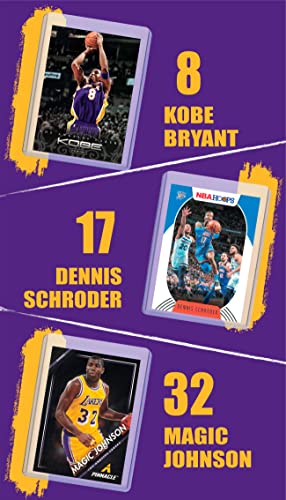 Los Angeles Lakers Cards: Lebron James, Anthony Davis, Kyle Kuzma, Kobe Bryant, Danny Green, Dwight Howard ASSORTED Trading Cards and Wristbands Bundle