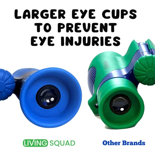Kids Binoculars 8x21 Age 3-12, Shock Proof Compact Binoculars for Kids, High Resolution Optics for Bird Watching, Stargazing, Hunting, Hiking, Travel, Spy Games, Kids Learning